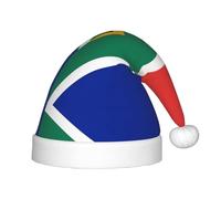 Cappello di Natale con bandiera del Sudafrica, cappelli di Natale per ragazzi e ragazze, cappello di Natale per Capodanno, decorazione per feste festive, rosso