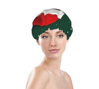 Cappello di Natale con il numero uno su stampe verdi, cuffia da a a doppio strato foderata impermeabile, taglia unica.