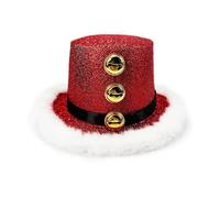 Cappello di Natale, copricapo di Babbo Natale con lanugine bianca e 3 campane, cappelli da festa per adulti, per donne, famiglia, Natale, Capodanno, feste, eventi, cosplay, prestazioni