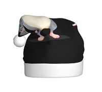 Cappello di Natale della peluche adulto YYHWHJDE che abbraccia il piccolo topo stampa con tocco morbido per la festa di Natale