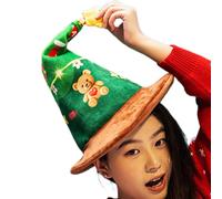 Cappello di Natale elettrico - Design interattivo a forma di albero, per feste di canto per divertimento festivo, copricapo natalizio, natalizi con funzioni luminose, cappello elettrico per