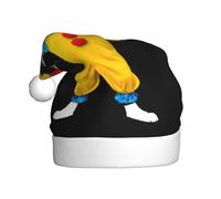 Cappello di Natale in peluche per adulti HJFCZH Cat che esegue trucchi magici Stampe morbide e confortevoli per feste balli Halloween