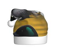 Cappello di Natale in peluche per adulti, stampa con uccelli YYHWHJDE Loon con tocco morbido per la festa di Natale