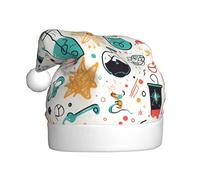 Cappello di Natale in peluche per adulti WHJSHOP chimica stampa modello con tocco morbido per la festa di Natale