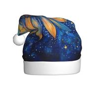 Cappello di Natale in peluche per adulti WHJSHOP Flowers among the stars Pattern morbido e confortevole per feste balli Halloween