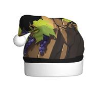 Cappello di Natale in peluche per adulti WHJSHOP Grape Vines on the Cliff Pattern morbido e confortevole per feste balli Halloween