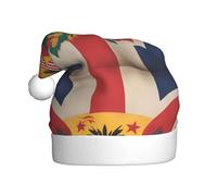 Cappello di Natale in peluche per adulti WHJSHOP Hawaiian Native American Flag Picture morbido e confortevole per feste balli Halloween