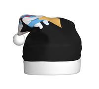 Cappello di Natale in peluche per adulti WHJSHOP Piccolo coniglio bianco guardando la busta Modello con tocco morbido per la festa di Natale