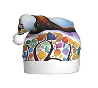 Cappello di Natale in peluche per adulti WHJSHOP The Tree of Life Picture morbido e confortevole per feste balli Halloween