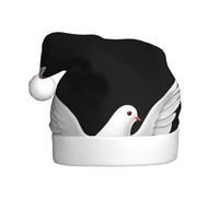 Cappello di Natale in peluche per adulti WHJSHOP White colomba della pace Modello con tocco morbido per festa di Natale