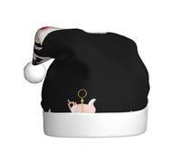 Cappello di Natale in peluche per adulti WHJSSF Kitten Afternoon Tea stampato morbido e confortevole per feste balli Halloween