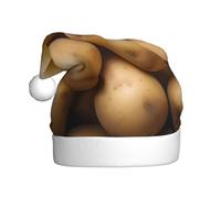 Cappello di Natale in peluche per adulti WHJSSF patata stampata morbida e confortevole per feste danze Halloween