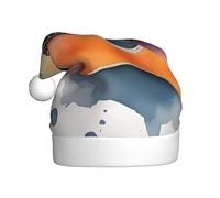 Cappello di Natale in peluche per adulti YYHHAOFA Acquerello Chitarra Acustica Immagine con tocco morbido per la festa