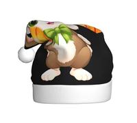 Cappello di Natale in peluche per adulti YYHHAOFA Bunny con fiocco Immagine con tocco morbido per festa di Natale
