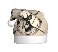 Cappello di Natale in peluche per adulti YYHHAOFA Caccia Frecce Triangoli Cervo Immagine con tocco morbido per la festa di Natale