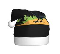Cappello di Natale in peluche per adulti YYHHAOFA Corvo nella foresta Immagine con tocco morbido per la festa di Natale