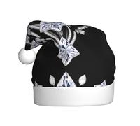 Cappello di Natale in peluche per adulti YYHHAOFA Costoso diamante opera d'arte Immagine con tocco morbido per festa di Natale adatto per uomini e donne