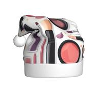 Cappello di Natale in peluche per adulti YYHWHJDE Cosmetic e Makeup Theme Pattern Stampa morbida e confortevole per feste danze Halloween