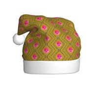 Cappello di Natale in peluche per adulti YYHWHJDE Funny Face Peach stampa morbido e confortevole per feste balli Halloween
