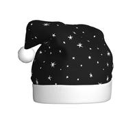 Cappello di Natale in peluche per adulti YYHWHJDE Il cielo stellato brillante Stampa con tocco morbido per la festa di Natale