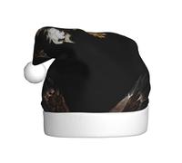 Cappello di Natale in peluche per adulti YYHWHJDE L'aquila eroica stampa con tocco morbido per la festa di Natale