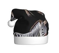 Cappello di Natale in peluche per adulti YYHWHJDE L'onesta stampa zebra con tocco morbido per la festa di Natale