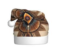 Cappello di Natale in peluche per adulti YYHWHJDE Native American Painting Stampa morbido e confortevole per feste balli Halloween
