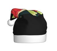 Cappello di Natale in peluche per adulti YYHWHJDE Rose rosso piccola tartaruga stampa con tocco morbido per la festa di Natale