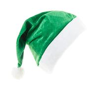 Cappello di Natale in peluche spesso per adulti decorazioni per bambini per la casa regali di Babbo Natale caldo inverno berretto di velluto verde divertente cappelli di Natale adulti bambini donne