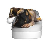 Cappello di Natale in peluche WHJSHOP Kangaroo holding rose gialle Immagine morbida e confortevole per feste balli Halloween