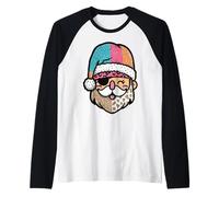 Cappello di Natale Leopardo Pirata di Babbo Natale Maglia con Maniche Raglan