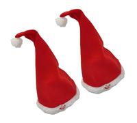 Cappello di Natale oscillante automatico Set di 2 accessori per feste ritmo musicale confortevole cotone PP a batteria canto danza cappello di Babbo Natale