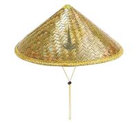 Cappello di paglia cinese - Versatile cappello di paglia asiatica | Rattan fatto a mano - Elegante Straaw Haat con sottogola regolabile, per la , il giardinaggio, il campeggio, le escursioni,