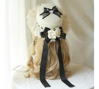 Cappello Di Paglia Da Donna Con Pizzo E Fiocco Fiore Lolita Per Feste E Cosplay