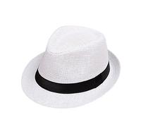 Cappello di paglia Fedora estivo per bambini e ragazze, cappello a tesa larga, cappello da spiaggia con visiera parasole per bambini, cappello piccolo, cappello di protezione solare, cappello