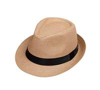 Cappello di paglia Fedora estivo per bambini e ragazze, cappello a tesa larga, cappello da spiaggia con visiera parasole per bambini, cappello piccolo, cappello di protezione solare, cappello