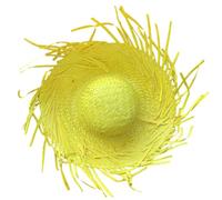 Cappello di paglia per uomo e donna, cappello estivo traspirante a tesa larga con sottogola regolabile, costume da festa in spiaggia, vacanze, festival, sole all'aperto, Giallo, 6 3/4-7 3/8