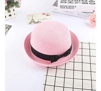 Cappello di Paglia Sole Bombetta Decor Cappello di Paglia Holiday Beach Cappelli da Sole Berretto A Tesa Larga Copricapo da Donna-7_56-58Cm