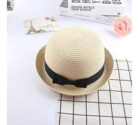 Cappello di Paglia Sole Bombetta Decor Cappello di Paglia Holiday Beach Cappelli da Sole Berretto A Tesa Larga Copricapo da Donna-5_50-52Cm