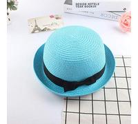 Cappello di Paglia Sole Bombetta Decor Cappello di Paglia Holiday Beach Cappelli da Sole Berretto A Tesa Larga Copricapo da Donna-12_50-52Cm