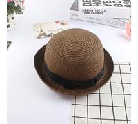 Cappello di Paglia Sole Bombetta Decor Cappello di Paglia Holiday Beach Cappelli da Sole Berretto A Tesa Larga Copricapo da Donna-15_56-58Cm