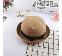 Cappello di Paglia Sole Bombetta Decor Cappello di Paglia Holiday Beach Cappelli da Sole Berretto A Tesa Larga Copricapo da Donna-3_56-58Cm