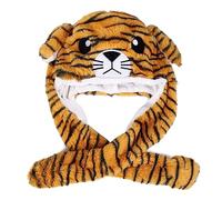 Cappello di Peluche con Orecchie Mobili, Giocattolo del Cappello Dell'orecchio di Animale della Peluche delle Ragazze Cappello da Gioco di Ruolo per Bambini, Cappello di Pasqua, Halloween, Natale