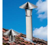 Cappello Di Pioggia Del Tetto Comignolo Antivento E Antipioggia Fumaiolo a Cappello in Acciaio Inox Multifunzionale Terminale Cappello per Camino O Stufa(11cm)