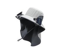 Cappello di raffreddamento ad energia solare con ventola regolabile e patta traspirante per il collo, per pesca, campeggio, attività in spiaggia, da uomo, resistente alle intemperie, per alpinismo, A