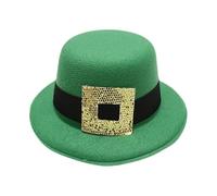 Cappello di San Patrizio - Pulp PET 14 x 13 x 6 cm 25 g | Cappello a cilindro verde trifoglio | Cappelli decorativi per feste e feste