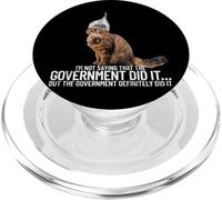 Cappello di stagno della teoria della cospirazione del governo del gatto della cospirazione PopSockets PopGrip per MagSafe