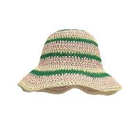 Cappello di tessitura di paglia a tesa larga da donna a tesa larga vacanza colore arcobaleno pieghevole da viaggio Sunproof Anti-UV Cap colorato cappelli primaverili per donne ragazze pescatore di
