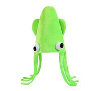 Cappello divertente con cappuccio in peluche Octopus Squid Cap, Breathable Gold Velvet Sea Animal Headwear, 27 x 27 x 57 cm Lightweight Party Hat for Kids and Adults | Halloween, Stage Shows, Cosplay