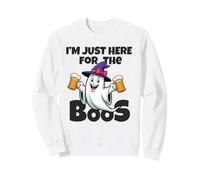 Cappello Divertente per Halloween con Scritta «I'm Just Here for The Boos Ghost Witches» Felpa